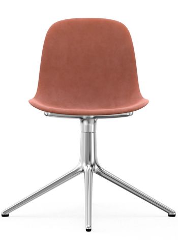 Normann Copenhagen - Stoel - Form Chair - Swivel 4L Full Upholstery - Frame: Aluminium / Fabric: City Velvet vol. 2 69