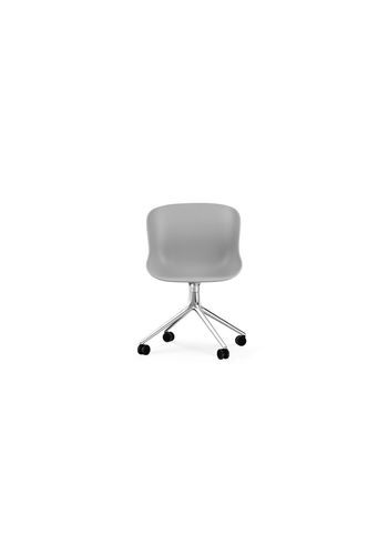 Normann Copenhagen - Silla - Hyg Chair Swivel 4W - Grey - Aluminum