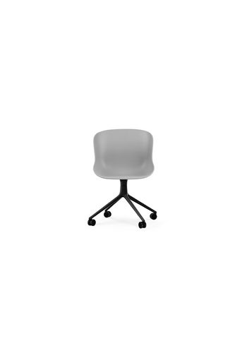 Normann Copenhagen - Stoel - Hyg Chair Swivel 4W - Grey - Black Aluminum