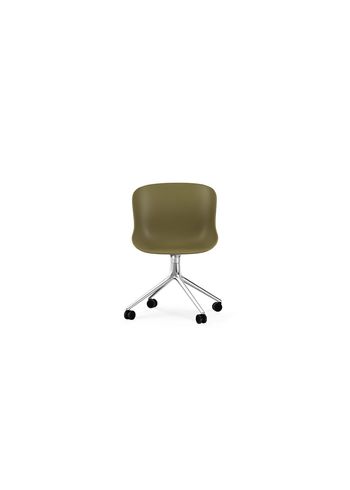 Normann Copenhagen - Puheenjohtaja - Hyg Chair Swivel 4W - Olive - Aluminum