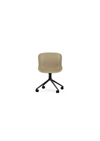 Normann Copenhagen - Sedia - Hyg Chair Swivel 4W - Sand - Black Aluminum
