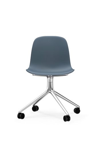 Normann Copenhagen - Stol - Form Chair Swivel 4W - Blue - Aluminum