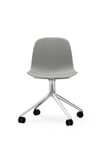 Normann Copenhagen - Stoel - Form Chair Swivel 4W - Grey - Aluminum