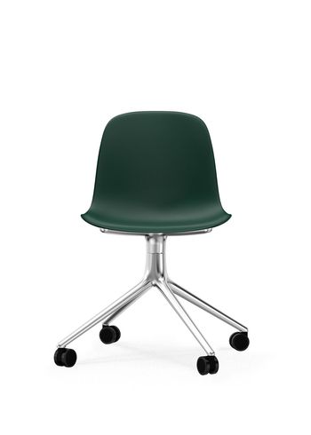 Normann Copenhagen - Stol - Form Chair Swivel 4W - Green - Aluminum