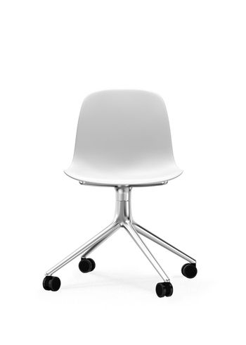 Normann Copenhagen - Stoel - Form Chair Swivel 4W - White - Aluminum