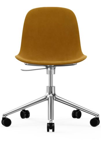 Normann Copenhagen - Stoel - Form Chair - Swivel 5W Gaslift Full Upholstery - Frame: Aluminium / Fabric: City Velvet vol. 2 60