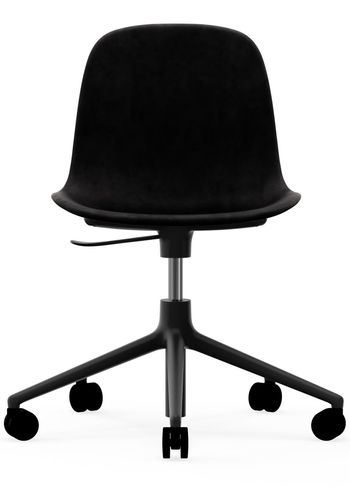 Normann Copenhagen - Stuhl - Form Chair - Swivel 5W Gaslift Full Upholstery - Frame: Black Aluminium / Fabric: City Velvet vol. 2 99