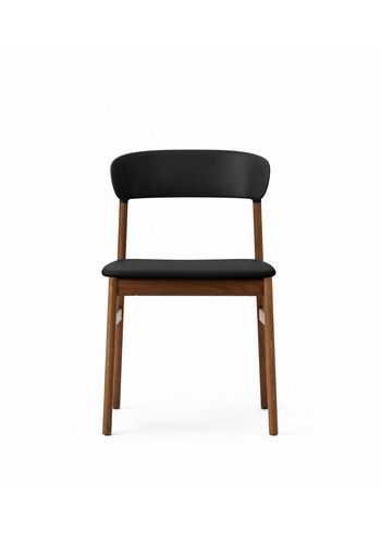 Normann Copenhagen - Cadeira de jantar - Herit chair / Upholstery - Black (Spectrum Leather)