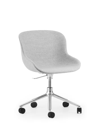 Normann Copenhagen - Silla - Hyg Chair Swivel 5W Gaslift - Full upholstery - Seat: synergy 16 / Frame: Aluminum