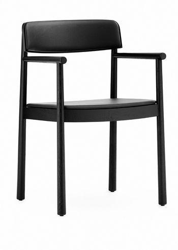 Normann Copenhagen - Cadeira - Timb Armchair by Simon Legald / Upholstery - Black / Black Ultra Leather