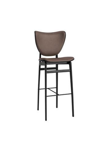 NORR11 - Banco de bar - Elephant Bar Chair - H75 - Stel: Black / Polstring: Dunes - Dark Brown 21001