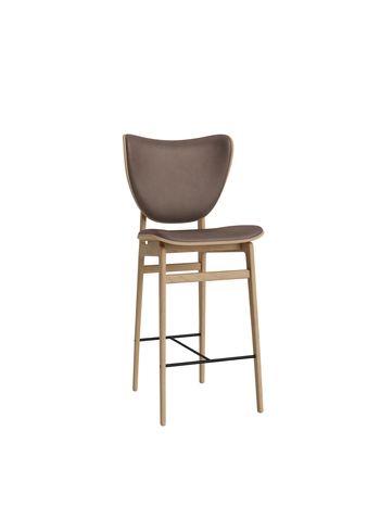 NORR11 - Banco de bar - Elephant Bar Chair - H75 - Stel: Natural / Polstring: Dunes - Dark Brown 21001