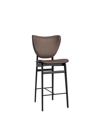 NORR11 - Banco de bar - Elephant Bar Chair - H65 - Stel: Black / Polstring: Dunes - Dark Brown 21001