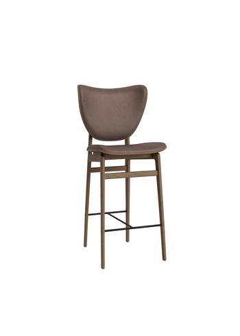 NORR11 - Banco de bar - Elephant Bar Chair - H65 - Stel: Light Smoked / Polstring: Dunes - Dark Brown 21001