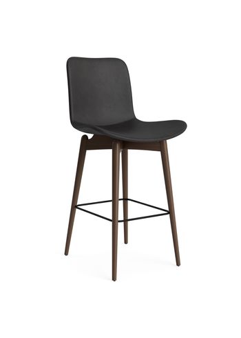 NORR11 - Banco de bar - Langue Bar Chair 65 cm - Frame: Dark Smoked / Upholstery: Dunes - Anthracite 21003