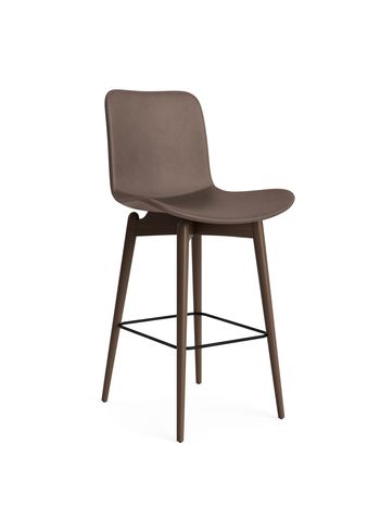NORR11 - Banco de bar - Langue Bar Chair 65 cm - Frame: Dark Smoked / Upholstery: Dunes - Dark Brown 21001