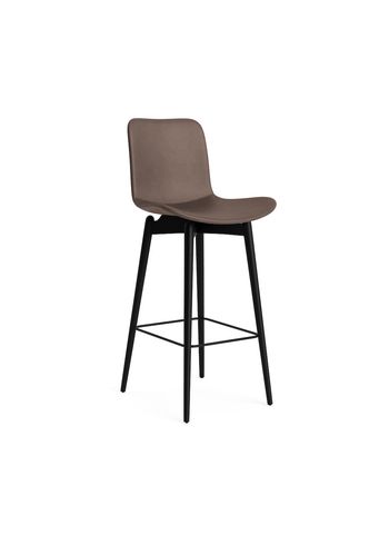 NORR11 - Barhocker - Langue Bar Chair 75 cm - Frame: Black / Upholstery: Dunes - Dark Brown 21001