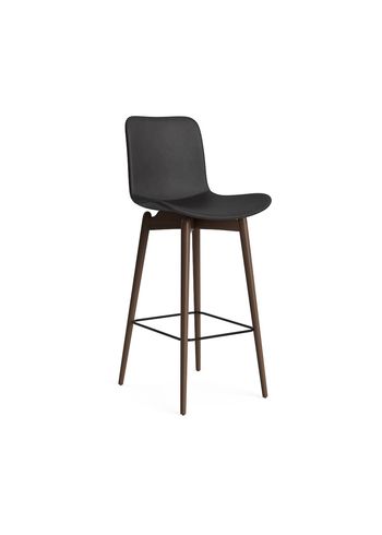 NORR11 - Banco de bar - Langue Bar Chair 75 cm - Frame: Dark Smoked / Upholstery: Dunes - Anthracite 21003