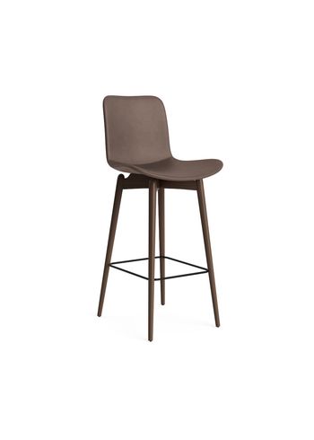 NORR11 - Banco de bar - Langue Bar Chair 75 cm - Frame: Dark Smoked / Upholstery: Dunes - Dark Brown 21001