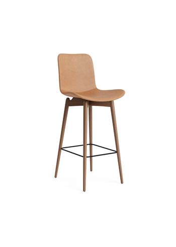 NORR11 - Banco de bar - Langue Bar Chair 75 cm - Frame: Light Smoked / Upholstery: Dunes - Camel 21004