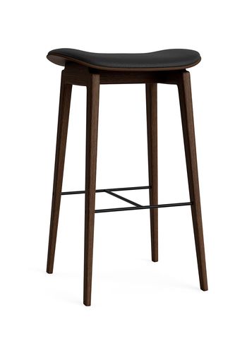NORR11 - stołek barowy - NY11 Bar Stool - H75 - Stel: Dark Smoked / Polstring: Pitch Black