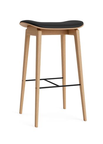 NORR11 - Bar stool - NY11 Bar Stool - H75 - Stel: Natural / Polstring: Pitch Black