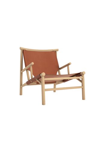 NORR11 - Fåtölj - Samurai Chair - Saddle Leather - Nature 97130 / Natural Oak