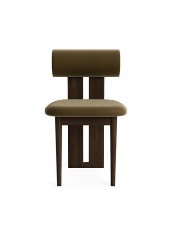 NORR11 - Dining chair - Hippo chair - Velvet - Olive 751 / FSC certified oak - Dark Smoked,