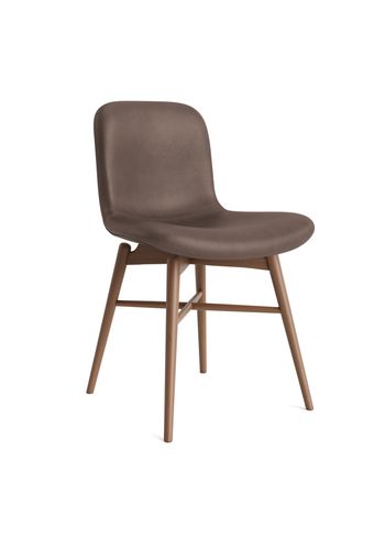 NORR11 - Chaise - Langue Chair Soft Wood - Frame: Light Smoked Beech / Upholstery: Dunes - Dark Brown 21001