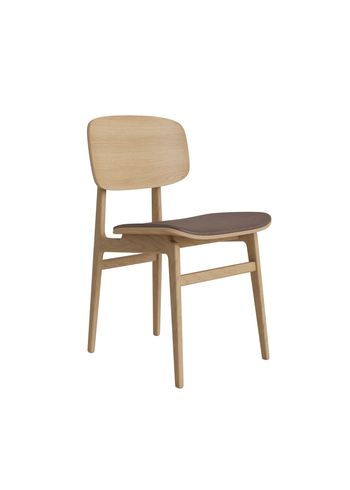 NORR11 - Chaise - NY11 chair - Stel: Natural / Polstring: Dunes - Dark Brown 21001