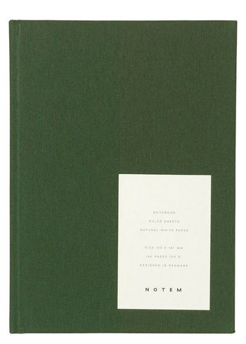 NOTEM - Anteckningsblock - EVEN Notebook - Medium - Forest Green Cloth