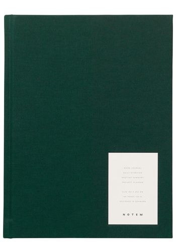 NOTEM - Notesbog - EVEN - Work Journal - Dark Green Cloth
