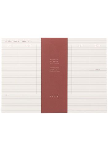 NOTEM - Caderno de notas - MILO - Weekly Planner Notepad - White/Blue