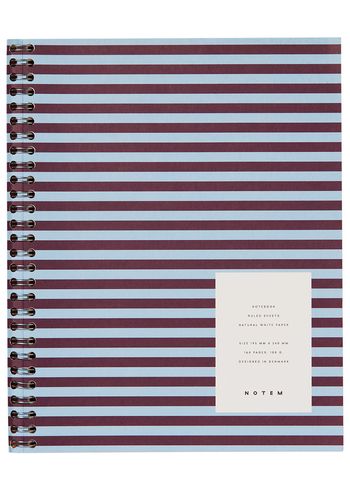 NOTEM - Notebook - NELA Notebook - Large - Blue and Bordeaux