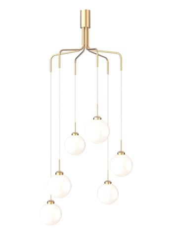 Nuura - Deckenleuchte - Apiales Cluster 6 - Brushed Brass / Opal