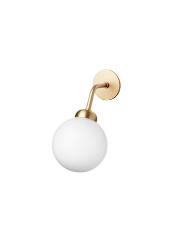 Nuura - Wall Lamp - Apiales wall hard-wired - Brushed Brass/Opal