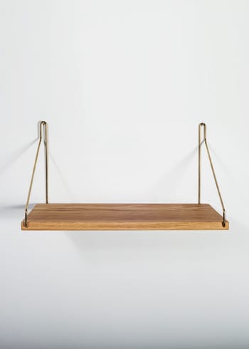 FRAMA - Shelf - Oak Shelf - 40 cm. - Oak/Brass