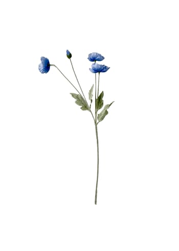 Okholm Studio - Konstgjorda blommor - Stilke - Poppy - Blue