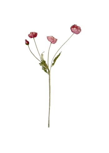 Okholm Studio - Konstgjorda blommor - Stilke - Poppy - Dark Pink