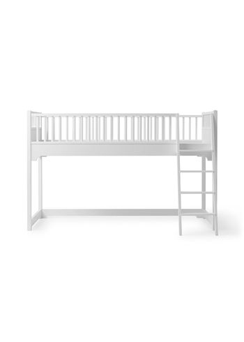 Oliver Furniture - Barnsäng - Seaside Classic Low Loft Bed - White