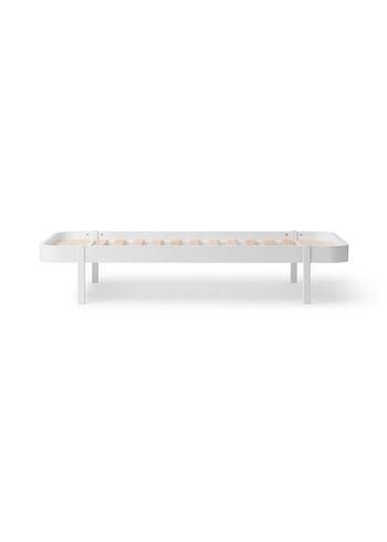 Oliver Furniture - Children's bed - Wood Lounger Bed - White - 90x200