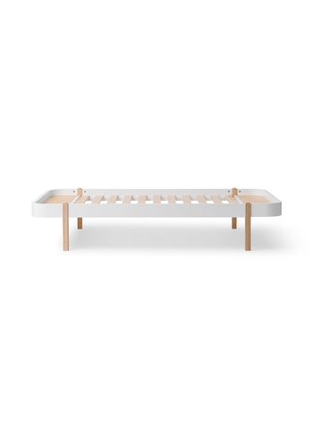 Oliver Furniture - Lasten sänky - Wood Lounger Bed - White / Oak - 120x200