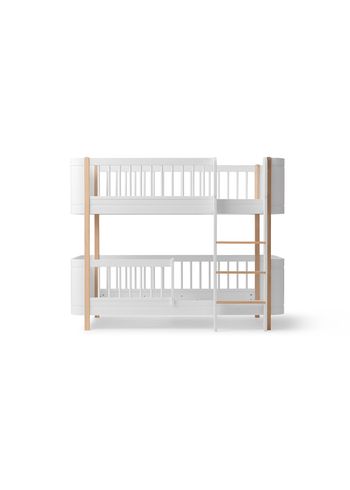 Oliver Furniture - Children's bed - Wood Mini+ Low Bunk Bed - White / Oak