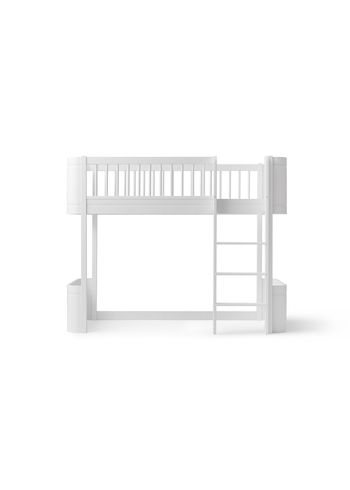 Oliver Furniture - Lasten sänky - Wood Mini+ Low Loft Bed - White