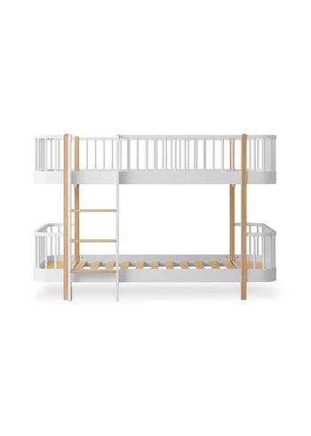 Oliver Furniture - Barnsäng - Wood Original Low Bunk Bed - White / Oak