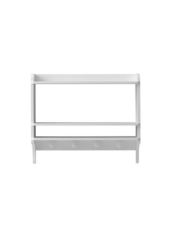 Oliver Furniture - Hylly - Seaside Bookshelf with hooks - White