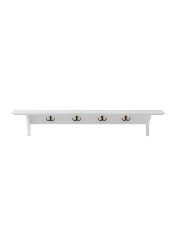 Oliver Furniture - Hylly - Seaside Shelf with hooks - White - W90