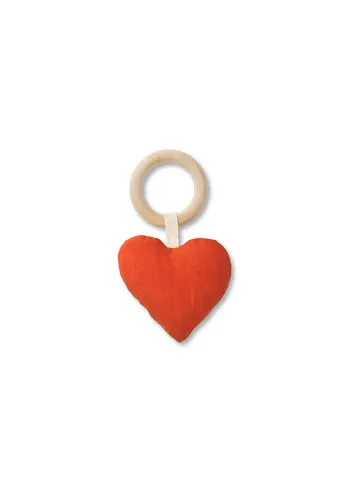Oliver Furniture - Rangle - Heart Rattle Teether - Dear April - Heart