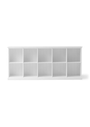 Oliver Furniture - Hyllor - Seaside Shelving Unit - White - Low w/10 rooms