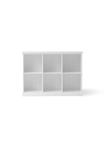 Oliver Furniture - Hyllor - Seaside Shelving Unit - White - Low w/6 rooms